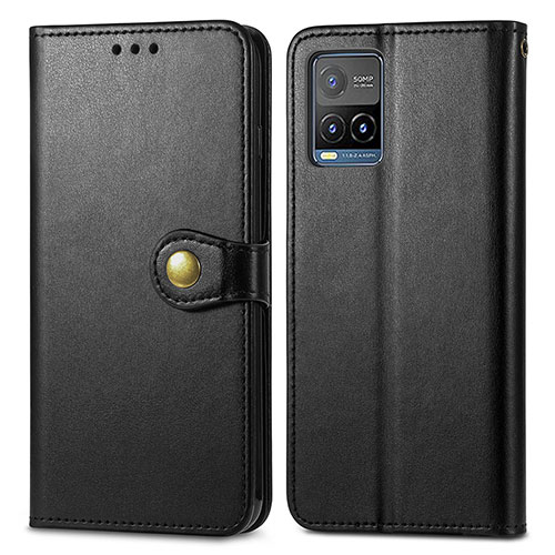 Leather Case Stands Flip Cover Holder S05D for Vivo Y33T Black