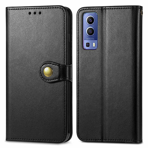 Leather Case Stands Flip Cover Holder S05D for Vivo Y52 5G Black