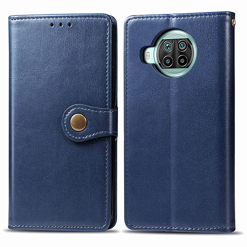 Leather Case Stands Flip Cover Holder S05D for Xiaomi Mi 10i 5G Blue