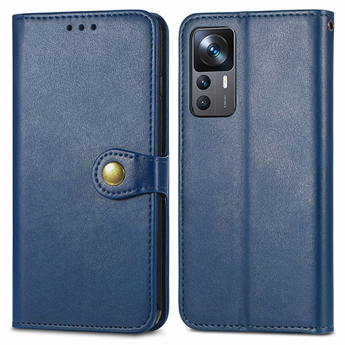 Leather Case Stands Flip Cover Holder S05D for Xiaomi Mi 12T 5G Blue