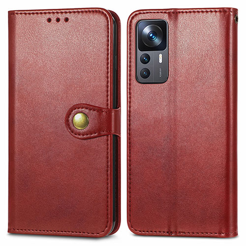 Leather Case Stands Flip Cover Holder S05D for Xiaomi Mi 12T 5G Red