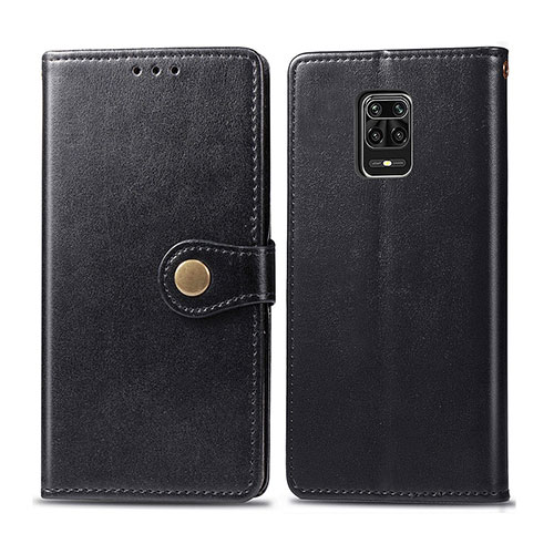 Leather Case Stands Flip Cover Holder S05D for Xiaomi Poco M2 Pro Black