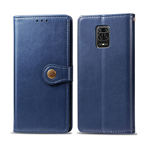 Leather Case Stands Flip Cover Holder S05D for Xiaomi Poco M2 Pro Blue