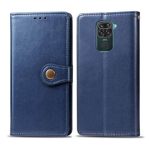 Leather Case Stands Flip Cover Holder S05D for Xiaomi Redmi 10X 4G Blue