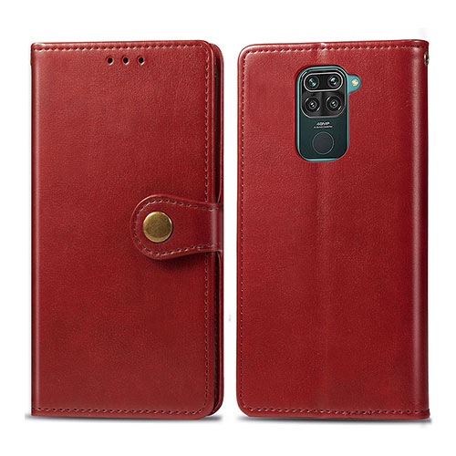 Leather Case Stands Flip Cover Holder S05D for Xiaomi Redmi 10X 4G Red