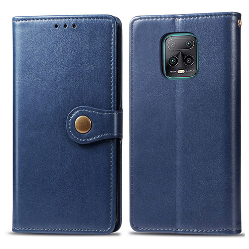 Leather Case Stands Flip Cover Holder S05D for Xiaomi Redmi 10X 5G Blue