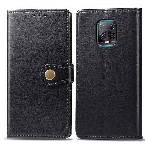 Leather Case Stands Flip Cover Holder S05D for Xiaomi Redmi 10X Pro 5G Black