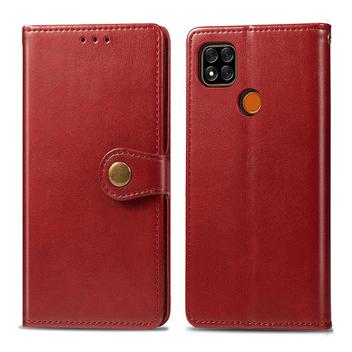 Leather Case Stands Flip Cover Holder S05D for Xiaomi Redmi 9C NFC Red