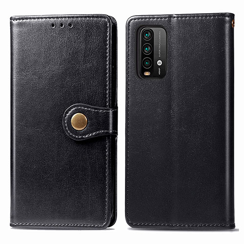 Leather Case Stands Flip Cover Holder S05D for Xiaomi Redmi 9T 4G Black