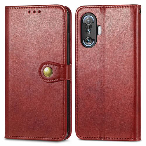 Leather Case Stands Flip Cover Holder S05D for Xiaomi Redmi K40 Gaming 5G Red