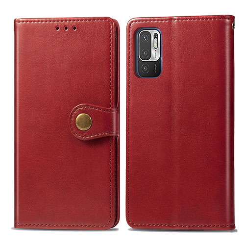 Leather Case Stands Flip Cover Holder S05D for Xiaomi Redmi Note 11 SE 5G Red