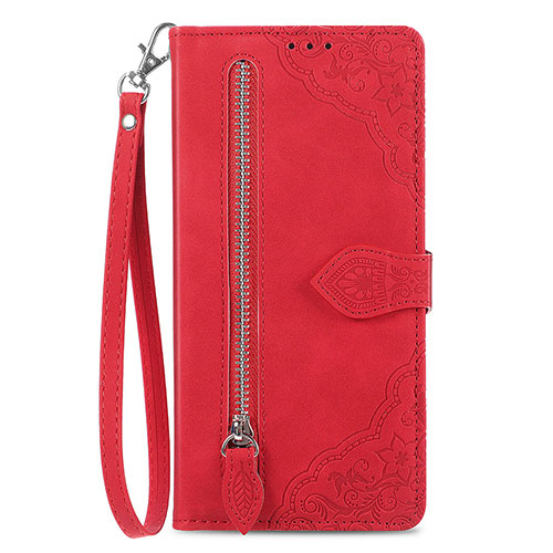 Leather Case Stands Flip Cover Holder S06D for OnePlus 10 Pro 5G Red