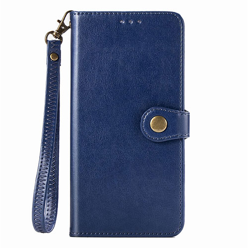 Leather Case Stands Flip Cover Holder S06D for Samsung Galaxy M80S Blue