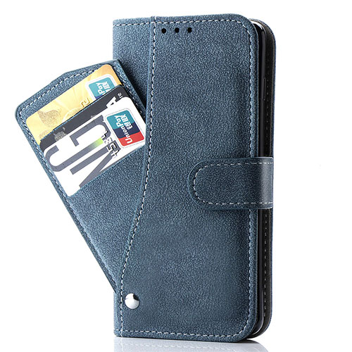 Leather Case Stands Flip Cover Holder S06D for Samsung Galaxy S20 Ultra 5G Blue