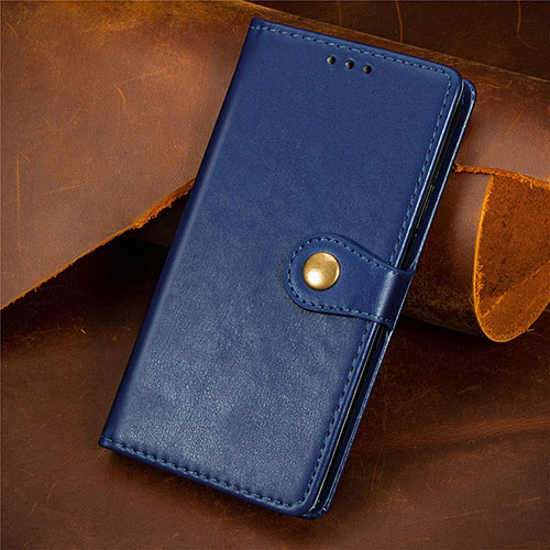 Leather Case Stands Flip Cover Holder S07D for Google Pixel 7 5G Blue