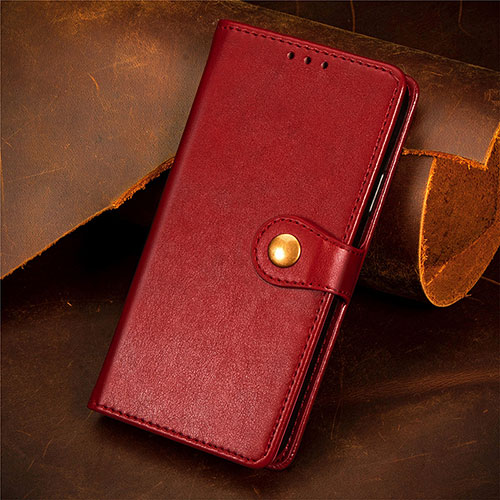 Leather Case Stands Flip Cover Holder S07D for Google Pixel 7 5G Red