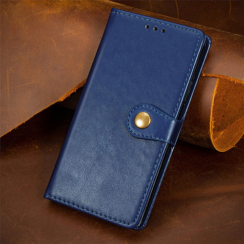 Leather Case Stands Flip Cover Holder S07D for Google Pixel 7 Pro 5G Blue