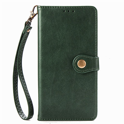 Leather Case Stands Flip Cover Holder S07D for Xiaomi Poco X3 NFC Green