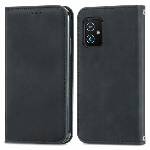 Leather Case Stands Flip Cover Holder S08D for Asus Zenfone 8 ZS590KS Black