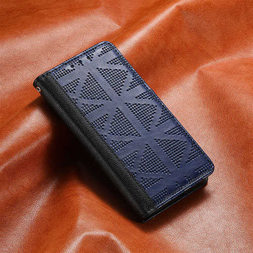 Leather Case Stands Flip Cover Holder S08D for Xiaomi Poco F4 GT 5G Blue