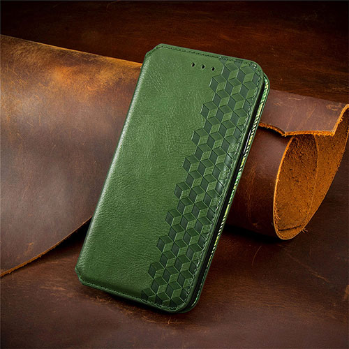 Leather Case Stands Flip Cover Holder S09D for Xiaomi Mi 13T 5G Green