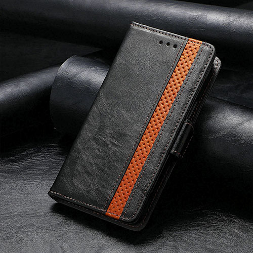 Leather Case Stands Flip Cover Holder S10D for Google Pixel 7a 5G Black