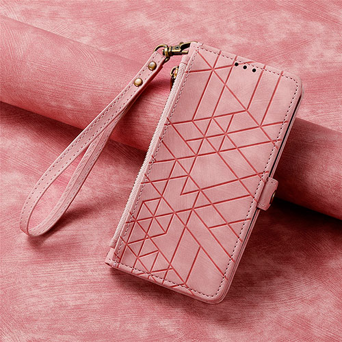 Leather Case Stands Flip Cover Holder S18D for Realme V50 5G Pink