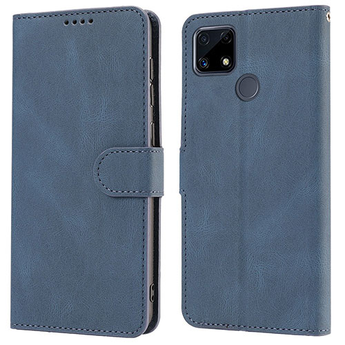 Leather Case Stands Flip Cover Holder SY1 for Realme 7i RMX2193 Blue