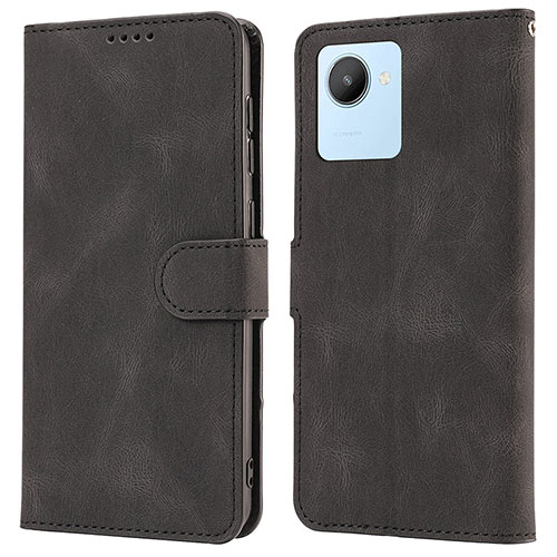 Leather Case Stands Flip Cover Holder SY1 for Realme C30s Black