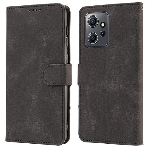 Leather Case Stands Flip Cover Holder SY1 for Xiaomi Redmi Note 12 4G Black