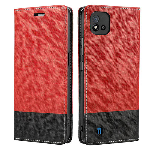 Leather Case Stands Flip Cover Holder SY2 for Realme C11 (2021) Red