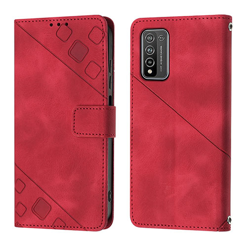 Leather Case Stands Flip Cover Holder Y01B for Huawei Honor 10X Lite Red