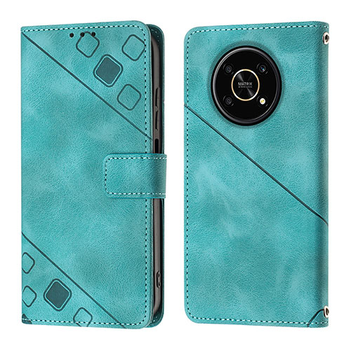 Leather Case Stands Flip Cover Holder Y01B for Huawei Honor Magic4 Lite 5G Green