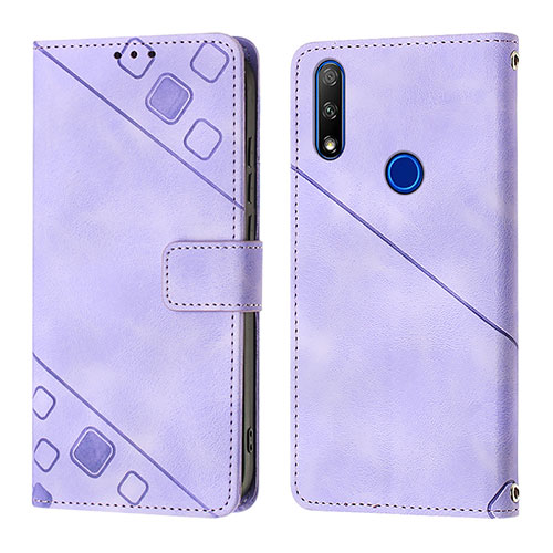 Leather Case Stands Flip Cover Holder Y01B for Huawei P Smart Z (2019) Purple