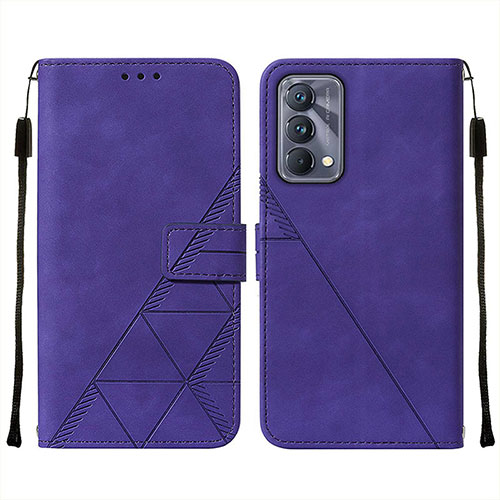 Leather Case Stands Flip Cover Holder Y01B for Realme GT Master 5G Purple