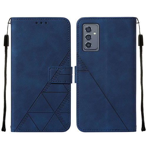 Leather Case Stands Flip Cover Holder Y01B for Samsung Galaxy A15 4G Blue