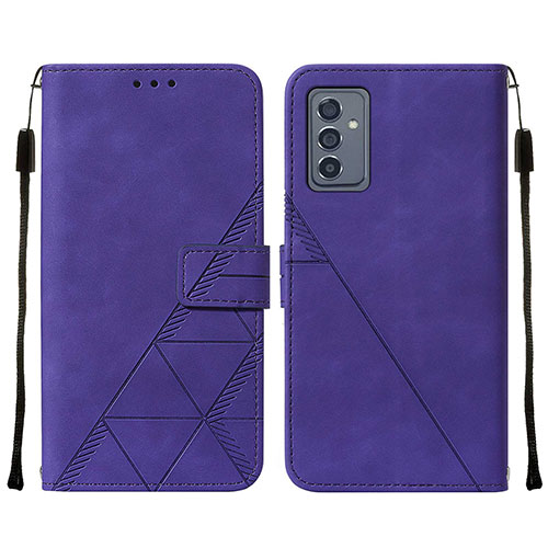 Leather Case Stands Flip Cover Holder Y01B for Samsung Galaxy A15 4G Purple