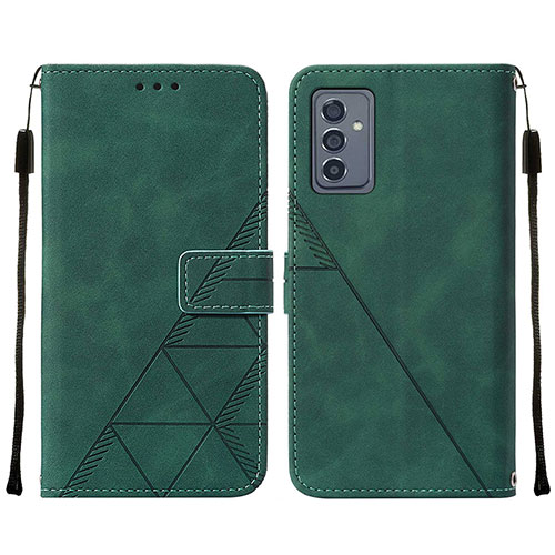 Leather Case Stands Flip Cover Holder Y01B for Samsung Galaxy A15 5G Green