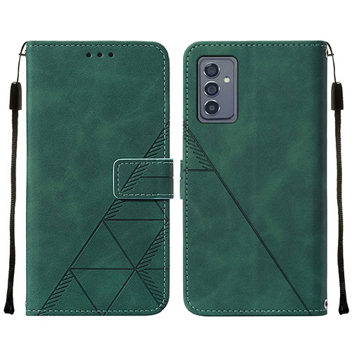 Leather Case Stands Flip Cover Holder Y01B for Samsung Galaxy Quantum2 5G Green