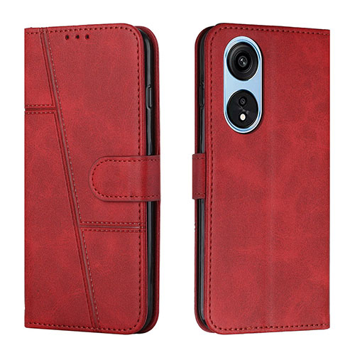 Leather Case Stands Flip Cover Holder Y01X for Huawei Honor X5 Plus Red