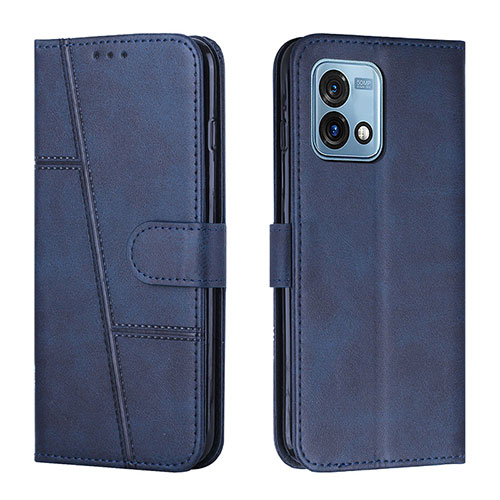 Leather Case Stands Flip Cover Holder Y01X for Motorola Moto G Stylus (2023) 4G Blue