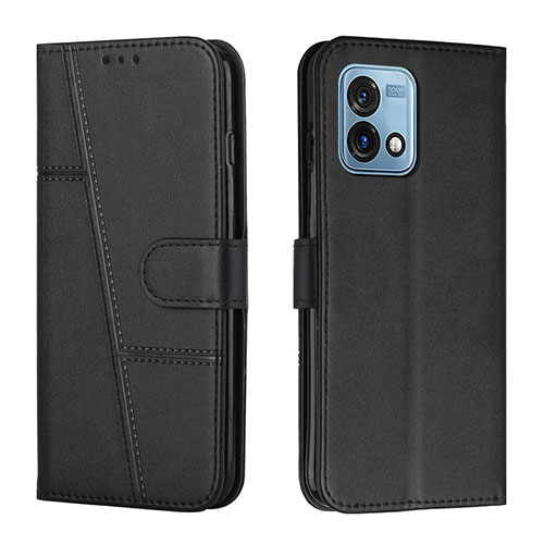 Leather Case Stands Flip Cover Holder Y01X for Motorola Moto G Stylus (2023) 5G Black