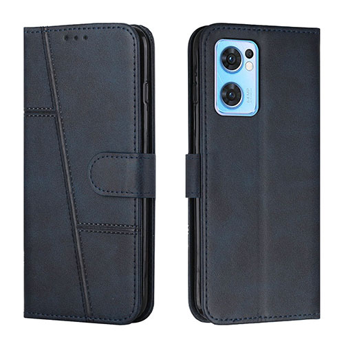 Leather Case Stands Flip Cover Holder Y01X for OnePlus Nord CE 2 5G Blue