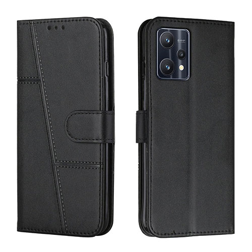 Leather Case Stands Flip Cover Holder Y01X for Realme 9 4G Black