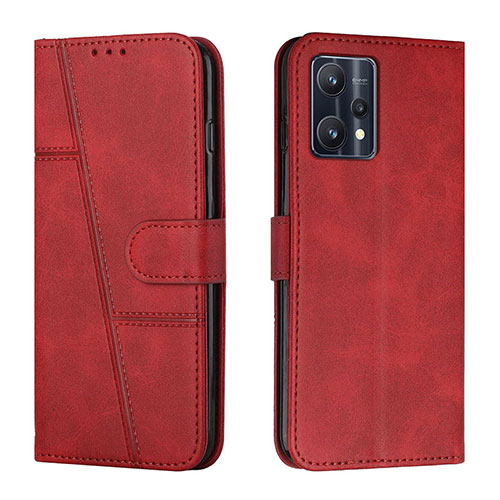 Leather Case Stands Flip Cover Holder Y01X for Realme Narzo 50 Pro 5G Red