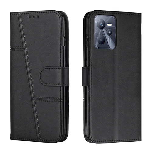 Leather Case Stands Flip Cover Holder Y01X for Realme Narzo 50A Prime Black