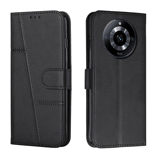 Leather Case Stands Flip Cover Holder Y01X for Realme Narzo 60 Pro 5G Black