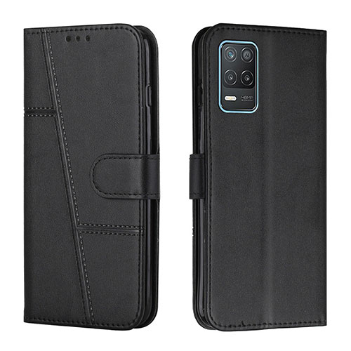 Leather Case Stands Flip Cover Holder Y01X for Realme V13 5G Black