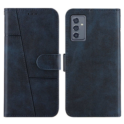 Leather Case Stands Flip Cover Holder Y01X for Samsung Galaxy A05s Blue