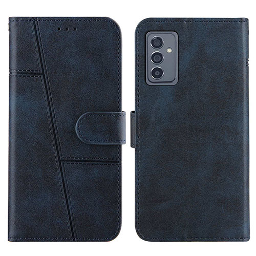 Leather Case Stands Flip Cover Holder Y01X for Samsung Galaxy A15 4G Blue